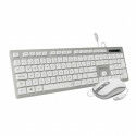 Tastatur mit Maus Subblim SUBKBC-CEKE60 Qwerty Spanisch Silberfarben