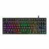Gaming Tastatur Mars Gaming MKTKLES Qwerty Spanisch Schwarz LED RGB